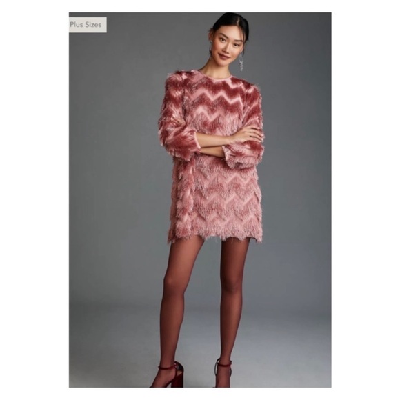 Anthropologie Pink Textured Dress - Picture 4 of 15